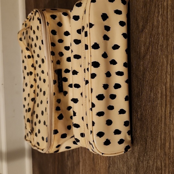 Kate Spade Cream and Black Polka - Dot Cosmetic Case 2 piece set - Picture 3 of 11
